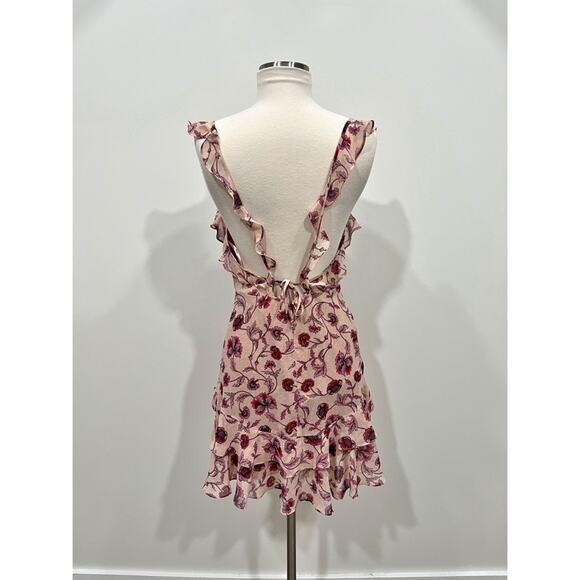 For Love & Lemons Poppy Mini Dress in Soft Rose - Picture 13 of 16